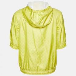 Gucci Yellow GG Technical Hooded Zip Up Jacket M