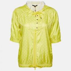 Gucci Yellow GG Technical Hooded Zip Up Jacket M