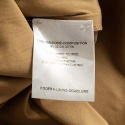 Gucci Beige Cotton Tie-Up Detail Midi Dress M