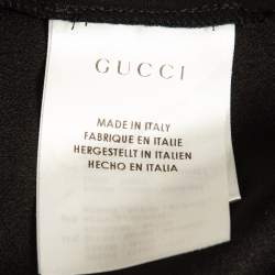 Gucci Black Crepe Flared Trousers S