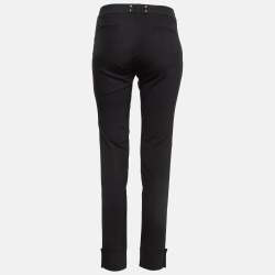 مملوكة مسبقًا بنطلون غوتشي جيرسيه أسود مرصع مقاس متوسط