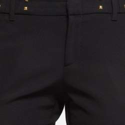 مملوكة مسبقًا بنطلون غوتشي جيرسيه أسود مرصع مقاس متوسط