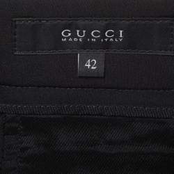 مملوكة مسبقًا بنطلون غوتشي جيرسيه أسود مرصع مقاس متوسط