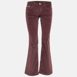 Gucci Burgundy Corduroy Straight Leg Pants S