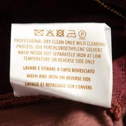 Gucci Burgundy Corduroy Straight Leg Pants S