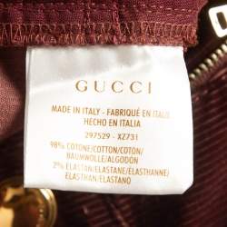 Gucci Burgundy Corduroy Straight Leg Pants S
