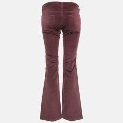 Gucci Burgundy Corduroy Straight Leg Pants S