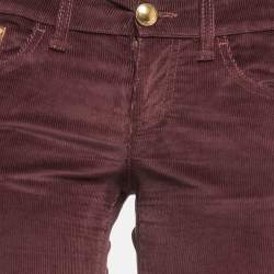 Gucci Burgundy Corduroy Straight Leg Pants S