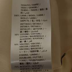 Pre Owned Gucci Cream Wool Contrast Trimmed Short Skirt S