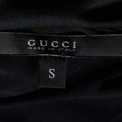 Pre Owned Gucci Black Jersey Pleated Mini Skirt S