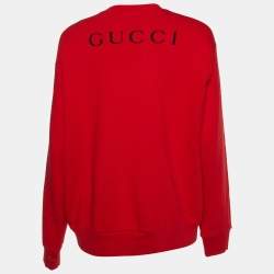 Pre Owned Gucci Red Cotton Paramount Pictures® Edition Sequin Sweatshirt S