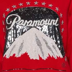 Pre Owned Gucci Red Cotton Paramount Pictures® Edition Sequin Sweatshirt S