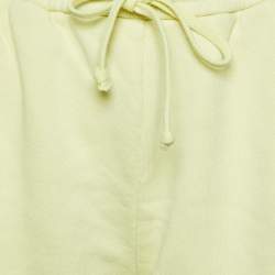 Gucci Yellow Cotton Logo Patch Shorts M