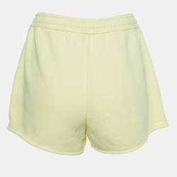 Gucci Yellow Cotton Logo Patch Shorts M