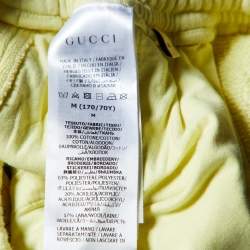 Gucci Yellow Cotton Logo Patch Shorts M