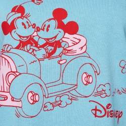 Gucci X Disney Blue Mickey Mouse Print Cotton Crew Neck T-Shirt XS
