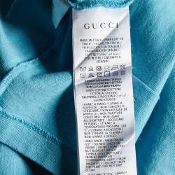 Gucci X Disney Blue Mickey Mouse Print Cotton Crew Neck T-Shirt XS