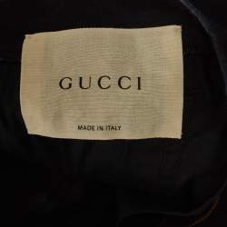 Pre Owned Gucci Black Snake Embroidered Denim Skinny Fit Jeans M Waist 28"