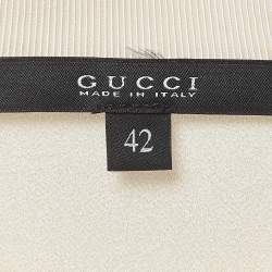 Gucci Beige Crepe Full Sleeves Top M