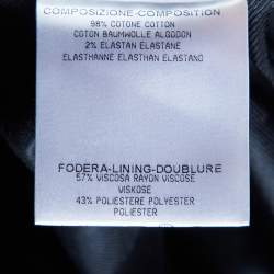 Pre Owned Gucci Navy Blue Velvet Button Front Blazer S