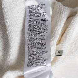 Gucci White Hawaii Glitter Print Cotton Cropped Sweatshirt XS