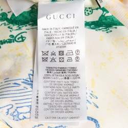 Disney x Gucci Cream Printed Silk Pajama Shirt XS