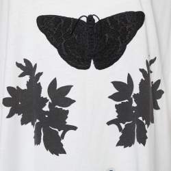 Gucci White L'Aveugle Par Amour Print Cotton Crew Neck T-Shirt L