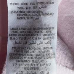 Pre Owned Gucci Pink Frog Logo Print Cotton Crew Neck T-Shirt S