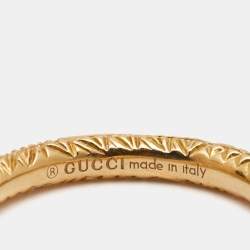 Gucci Ouroboros Multi Gemstone 18k Yellow Gold Ring Size 52