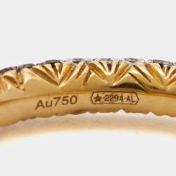 Gucci Ouroboros Multi Gemstone 18k Yellow Gold Ring Size 52