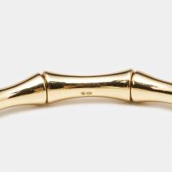 Gucci Bamboo 18k Yellow Gold Strechable Bangle Bracelet 17