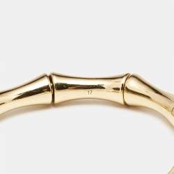 Gucci Bamboo 18k Yellow Gold Strechable Bangle Bracelet 17