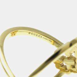 Gucci 18K Yellow Gold Diamond GG Running Ring