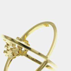 Gucci 18K Yellow Gold Diamond GG Running Ring