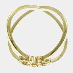 Gucci 18K Yellow Gold GG Running Diamond Band Ring