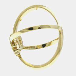 Gucci 18K Yellow Gold GG Running Diamond Band Ring