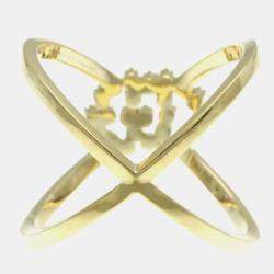 Gucci 18K Yellow Gold GG Running Diamond Band Ring