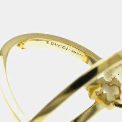 Gucci 18K Yellow Gold GG Running Diamond Band Ring