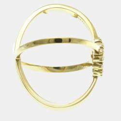 Gucci 18K Yellow Gold GG Running Diamond Band Ring
