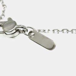 Gucci 18K White Gold and Diamond Icon Toile Pendant Necklace