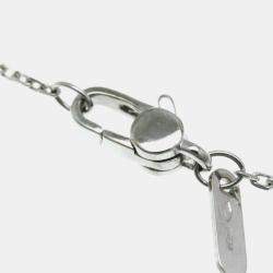Gucci 18K White Gold and Diamond Icon Toile Pendant Necklace