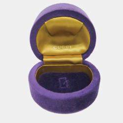 Gucci 18K White Gold and Diamond Flora Band Ring EU 48