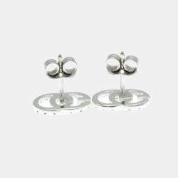 Gucci 18K White Gold and Diamond Icon Stud Earrings
