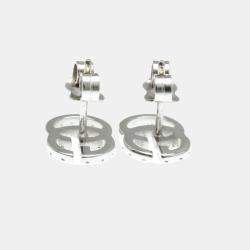 Gucci 18K White Gold and Diamond Icon Stud Earrings