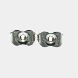 Gucci 18K White Gold and Diamond Icon Stud Earrings
