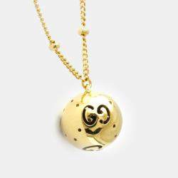 Gucci 18K Yellow Gold Icon Ball Pendant Necklace