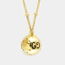 Gucci 18K Yellow Gold Icon Ball Pendant Necklace