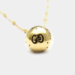 Gucci 18K Yellow Gold Icon Ball Pendant Necklace