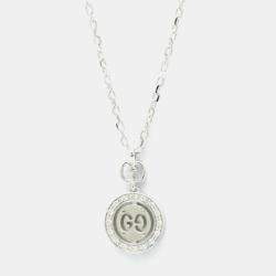 Gucci Icon 18K White Gold and Diamond Pendant Necklace