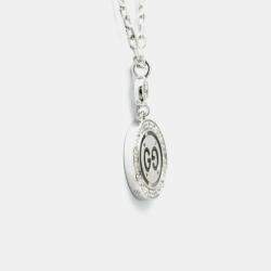 Gucci Icon 18K White Gold and Diamond Pendant Necklace